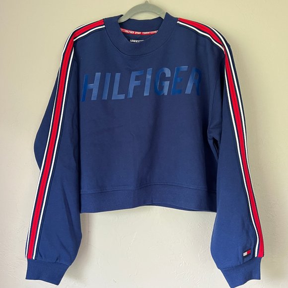 Tommy Hilfiger Sweaters - NWT Tommy Hilfiger Sport Blue Cropped Sweater